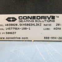 ConeDrive W038020.SKHS06DHLDKZ 20:1 Ratio Gearbox Reducer  Used