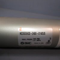 SMC Pneumatic Round Body Cylinder 145 psi NCDGDA322400X142US