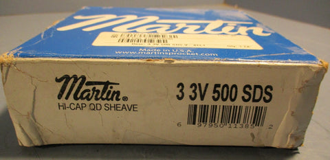 Martin 3 3V 500 SDS Hi-Cap QD 3 Groove Sheave Pulley 5" Outside Dia