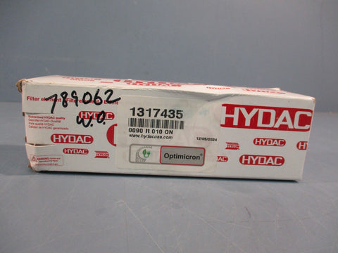 HYDAC Filter Elements Part# 1317435 Hydraulic Filter Cartridge 0090 R 010 ON