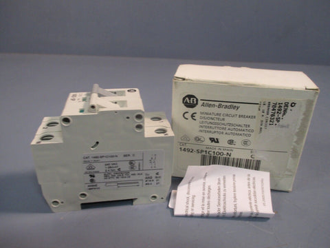 ALLEN BRADLEY CIRCUIT BREAKER 10A SER. C 1P  1492-SP1C100-N