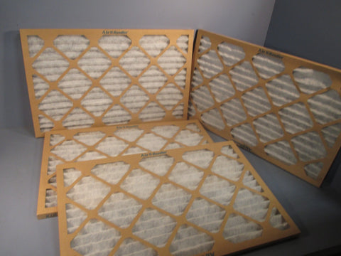 Lot of (4) AIR HANDLER Pleated Air Filter 16x25x1 MERV 7 5W510