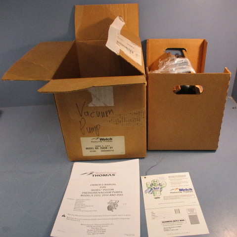 Welch Thomas 2545B-01 Piston Dry Vacuum Pump 115V 1.6CFM 50PSI