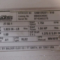 Dodge Quantis BB483CN56C Gear Reducer 27.55:1 Ratio, 1.84 Input HP, 1823 IN-Lb