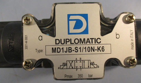 Duplomatic MD1JBS1/10NK6 Directional Control Valve 350bar Pmax