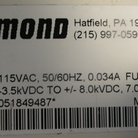 Richmond Simco PFC PulseFlow Controller PFC20 4005184 100115VAC 50/60Hz Input