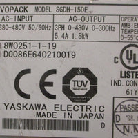 Yaskawa SGDH15DE Servopack 400V JUSPNS300 Devicenet I/F Unit