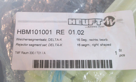 Heuft HBM101001 RE 01.02 Rejector Segment Set DeltaK 16pc Right Shaped