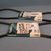 LOT OF (2) DAYCO 15420 ACCESSORY DRIVE BELT, TOP COG