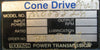 (NOS) Cone Drive Textron Power Transmission M022228 Gearbox, 28:1, 1" Shaft Dia