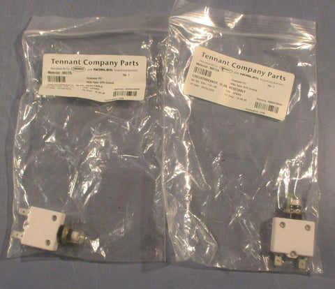 Tennant 383724 Circuit Breaker 25.0A Resetable 250VAC/50VDC (Lot of 2)