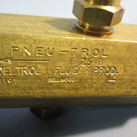 Detroit Fluid Prod. PneuTrol F25B Flow Valve, Brass, 3/8" Fnpt Ports