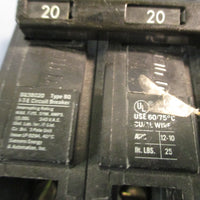 Siemens ITE 20 AMP 3 Pole bolt on 240 volt Circuit Breaker BQ3B020