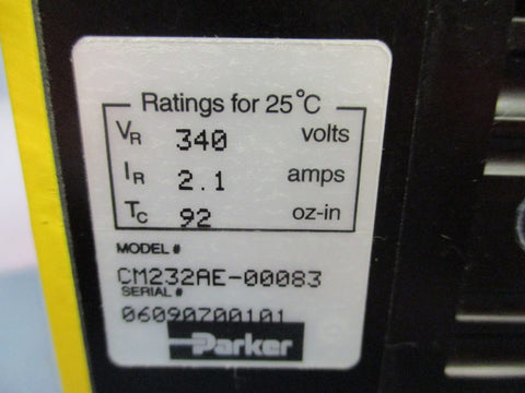 Parker CM232AE00083 Compumotor Servo Motor 3/8" Shaft 92oz/in