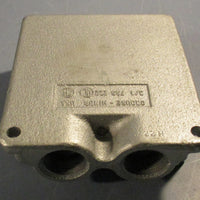 Crouse Hinds FSS222 3/4" Aluminum  Condulet Gang Cast Device Box