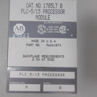 Allen Bradley Processor Module PLC5/15 96041874 1785LT With Keys