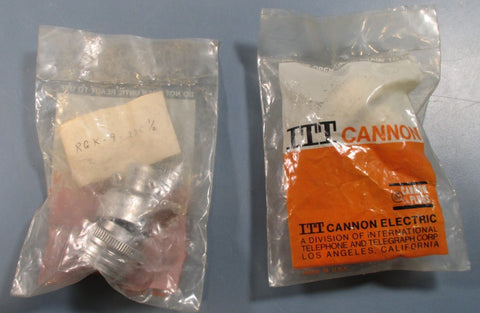 Lot of 2 ITT Cannon RGK922C 1/2 Male 9 Pin Connector NOS