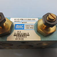 Mac 811CPM111AA193 Solenoid Valve w PME111AAAA 110/120V VAC 4 Way