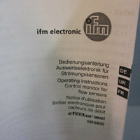 IFM efector300 Flow Monitor SR5900 SRM12AXXFPKG K AC 1106