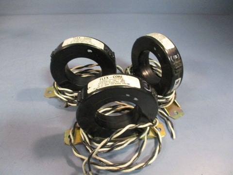 LOT OF (3) FLEX-CORE CURRENT TRANSFORMER RATIO 600:5A CAT.  7-601