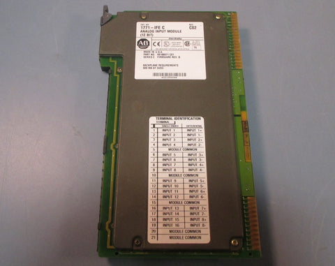 Allen Bradley 1771IFE C Rev. C02 Analog Input Module (12 Bit) Series C Used
