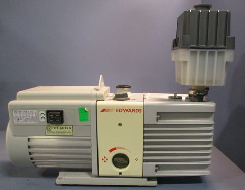 Edwards RV12 Vacuum Pump A65501906 w/ EMF 20 Oil Mist Filter