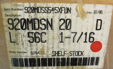 Winsmith 920MDSS545X0DN Gear Reducer 920MDSN 20:1 Ratio 1-7/16" Bore NOS