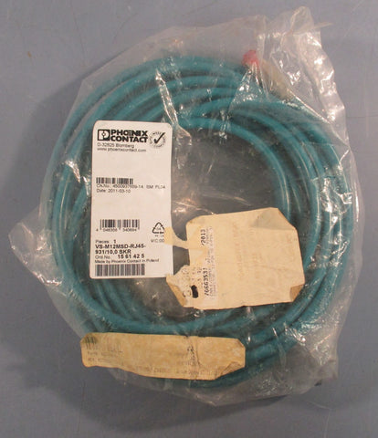 Phoenix Contact VSM12MSDRJ45931/10,0 SKR Ethernet Cable 10Ft Length