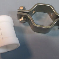 Lot 4 Tube Hangers 1-1/2" 1.5" PVC Insert and Coated Steel w/ Hardware NWOB