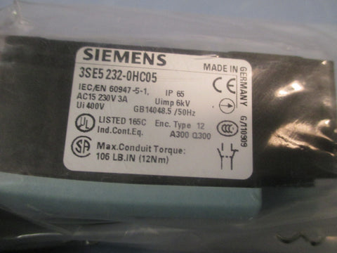 Siemens Limit Switch 3SE52320HC05