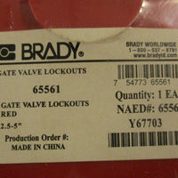 Brady 65561 Gate Valve Lockout Red Fits Sizes 2.5"  5" Y67703 Lot of 5