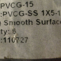 Rubber Dynamics PVCG15 Grip PVCGSS 1X51/16 BLK Smooth Surface (Lot of 6)