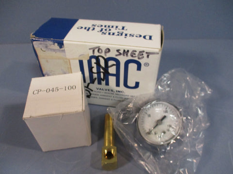 MAC Valve Pressure Gauge With Extension, 0160PSI, 1/8" NPT N8201601
