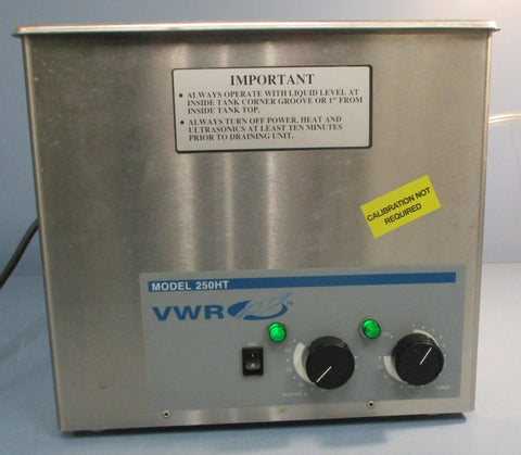 VWR Aquasonic 250HT Ultrasonic Cleaner w/ Basket No Lid 117/120V 4A 50/60Hz