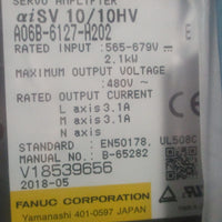 Fanuc A06B6127H202 Ser E Servo Amplifier 565670VDC Input 2.1kW 480VAC Output