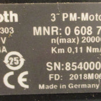 Rexroth 0 608 701 017 Torque Motor w/ 0 608 820 113 Transducer Nutrunner Assy