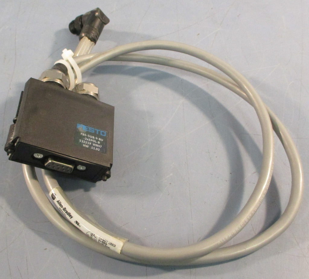 Fieldbus Plug Festo FBSSUB9BU2x5POLB Fieldbus Plug 532219 w/ Allen Bradley 1485KP4F5 ...