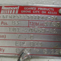 Rexnord SFN25C15B224U-56 Gear Reducer 7.8 RPM Output and 3700 Lbf.in