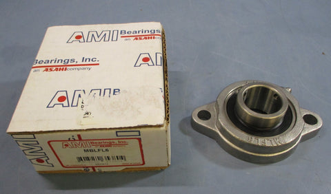 AMI/ASAHI 2 Bolt Flange Mount Ball Bearing Unit MBLFL6 30mm Bore MLFL6 MB6