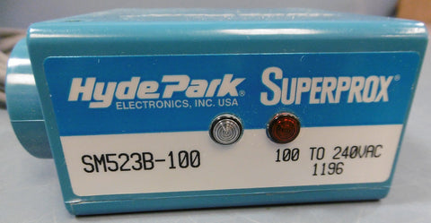 Hyde Park SuperProx Proximity Sensor SM523B100 100240 VAC w/ On/Off Delay