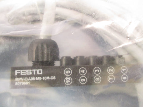 FESTO MultiPin Plug Distributor w/Cordset MPVE/A08M810MCS 8079681