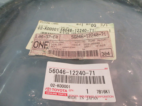 Toyota Wiring, Pump Motor 56046-12240-71 (02-K00001)