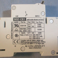 Allen Bradley 1492CB1 Ser B Circuit Breaker Single Pole (Mixed Amp Lot of 8)