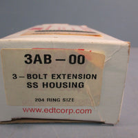 EDT 3AB00 3Bolt Extension Stainless Steel Bearing Housing Flange
