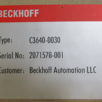 Beckhoff C36400030 Multi Touch Builtin Panel PC 470mm x 348mm NEW IN BOX