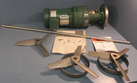 Lightnin EV5L75 Industrial Mixer w/ Shaft and Impellers 1725 RPM .75 HP