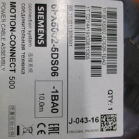 Siemens 6FX50025DS061BA0 MotionConnect 500 Power Cable Assembly 10m