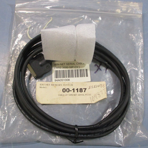 Escort Memory System 00-1187 Win-Net Serial Cable HRS 3500-16P-CV