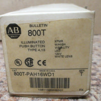 Allen Bradley Bulletin 800TPAH16WD1 White Illuminated Push Button Ser T 120 V
