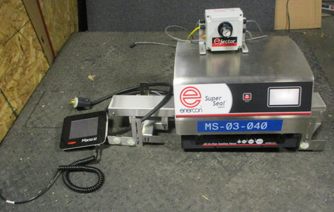 Enercon Super Seal Touch 500 Induction Cap Sealer LM560904 w/ LM443805 Ejector